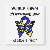 De Wereld Down Syndrome Dag is 21 maart Magneet (Voorkant)