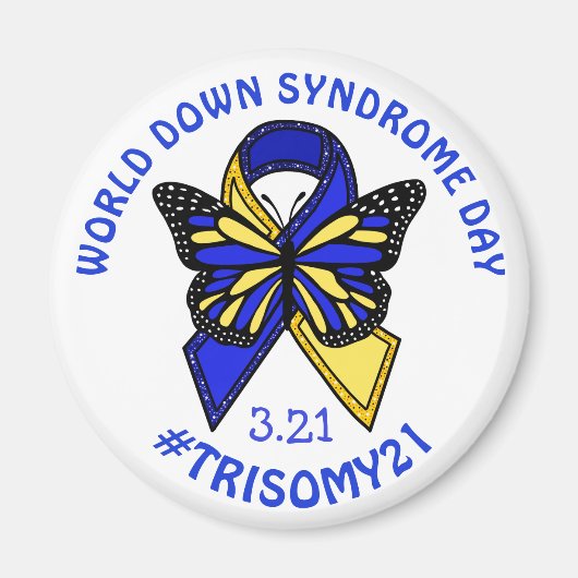 De Wereld Down Syndrome Dag is 21 maart Magneet (Voorkant)