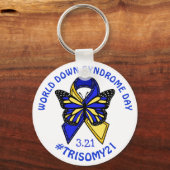De Wereld Down Syndrome Dag is 21 maart Sleutelhanger (Voorkant)