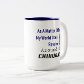De wereld draait om Chihuahua Coffee Mok (Voorkant rechts)