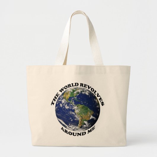 De wereld draait om me heen grote tote bag (Voorkant)
