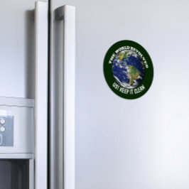 De wereld draait om ons en houdt het schoon bewust magneet