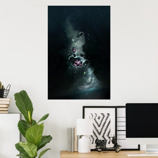 De wereld draait om poster (Thuiskantoor)