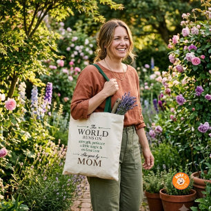 De Wereld Draait Op Liefde Ze Gaat Door Moeder Gro Tote Bag