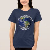 De Wereld Draait Rondom Mij Tri-Blend Shirt (Voorkant)