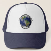 De Wereld Draait Rondom Mij Trucker Pet (Voorkant)