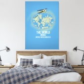 De Wereld Dubai Verenigde Arabische Emiraten kaart Canvas Afdruk (Insitu (Slaapkamer))