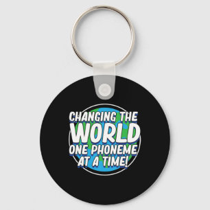 De Wereld Dyslexie Bewustzijn Therapeut Graphic Sleutelhanger