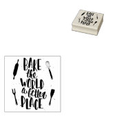 De wereld een betere plek geven rubberstempel (Gestempeld)