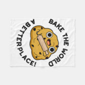 De wereld een betere plek om te kotsen fleece deken (Voorkant (Horizontaal))