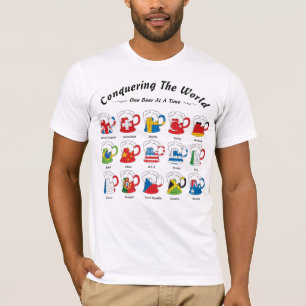 De wereld één bier tegelijk veroveren t-shirt