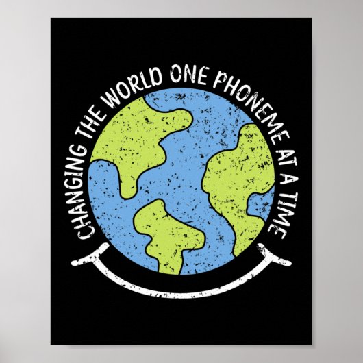 De wereld een foneem op een moment dyslexie bewust poster (Voorkant)