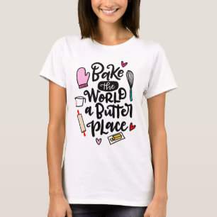 De wereld een plaats van de Boter, hand getrokken T-shirt