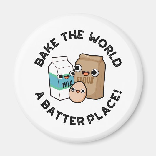 De wereld een slag om een grappige manier van bake magneet (Voorkant)