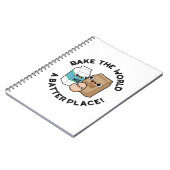 De wereld een slag om een grappige manier van bake notitieboek (Linkerzijde)
