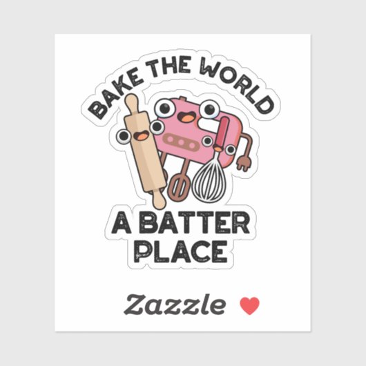 De wereld een slag om een grappige manier van bake sticker (Vel)