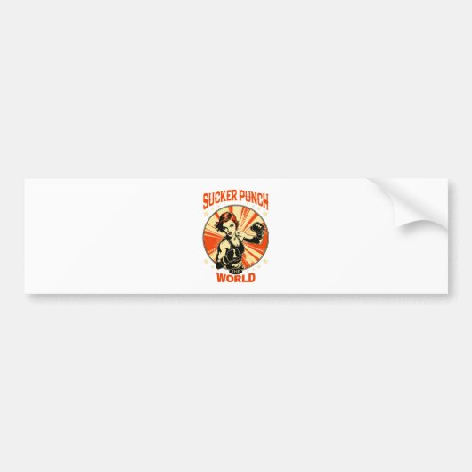 De Wereld een Sucker Punch geven Bumpersticker (Voorkant)