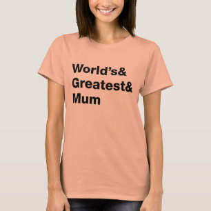 De wereld en het grootst en de moeder t-shirt