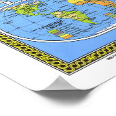 " De wereld: Gedetailleerde MAP 1981 ... Poster (Hoek)