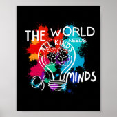 De Wereld Heeft Alle Soorten Hersens Nodig Autisme Poster (Voorkant)