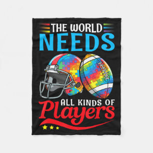 De Wereld Heeft Alle Soorten Spelers Voetbal Autis Fleece Deken