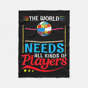 De wereld heeft allerlei spelers nodig volleybal a fleece deken
