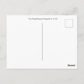 De wereld heeft een spiegel nodig briefkaart (Achterkant)