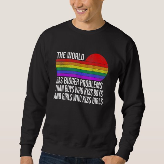De wereld heeft grotere problemen - Gay Pride Maan Trui (Voorkant)