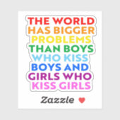 De wereld heeft grotere problemen sticker (Vel)