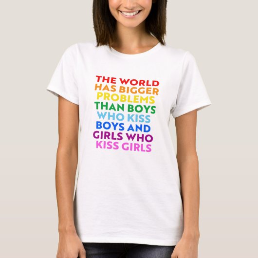 De wereld heeft grotere problemen t-shirt (Voorkant)