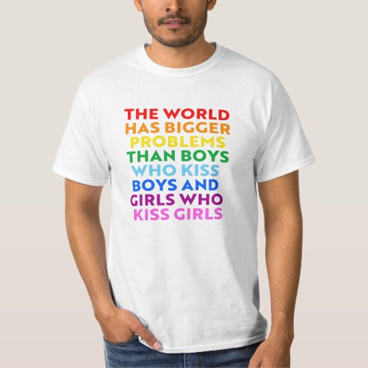 De wereld heeft grotere problemen t-shirt (Voorkant)