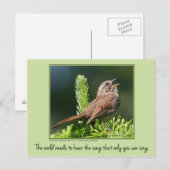 De wereld heeft Inspirerend briefkaart nodig (Voorkant / Achterkant)