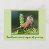 De wereld heeft Inspirerend briefkaart nodig (Voorkant)