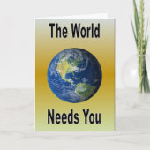 De wereld heeft je nodig kaart (Voorkant)