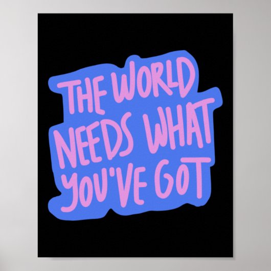 De wereld heeft jou nodig 1 poster (Voorkant)
