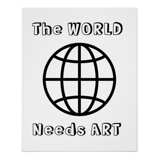 De Wereld Heeft Kunst Nodig, Perfect Poster (Voorkant)