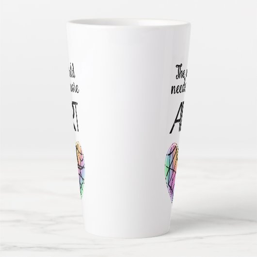 De wereld heeft meer ART nodig Latte Mok (Voorkant)