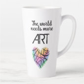 De wereld heeft meer ART nodig Latte Mok (Rechts)