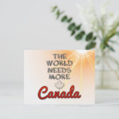 De wereld heeft meer Canada nodig Briefkaart (Staand voorkant)