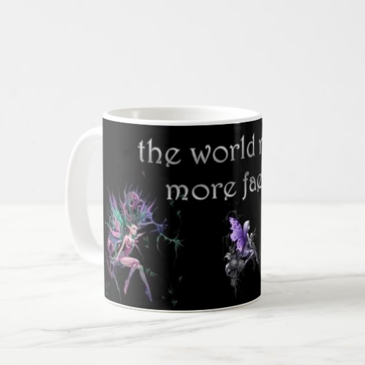 De wereld heeft meer faeries Mok nodig (Voorkant links)