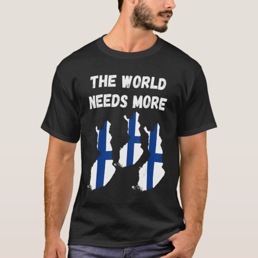 De wereld heeft meer Fins nodig T-shirt (Voorkant)