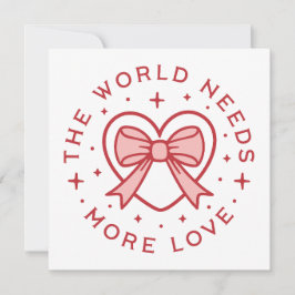 De wereld heeft meer liefde nodig coquette preppy  feestdagenkaart