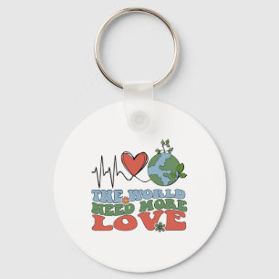 De wereld heeft meer liefde nodig Earth Day Nurse  Sleutelhanger