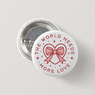 De wereld heeft meer liefde nodig meisjesachtige e ronde button 3,2 cm