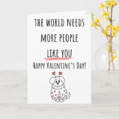 De Wereld Heeft Meer Mensen Nodig Valentijnskaart  Kaart (Gele Bloem)