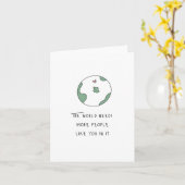 De wereld heeft meer mensen nodig zoals jij. kaart (Gele Bloem)