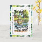 De Wereld Heeft Meer Mensen zoals Jou Nodig Schild Kaart (Gele Bloem)