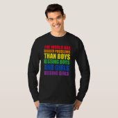 De wereld heeft steeds grotere problemen LGBT Q Pr T-shirt (Voorkant volledig)