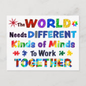 De wereld heeft verschillende soorten gedachten no briefkaart (Voorkant)