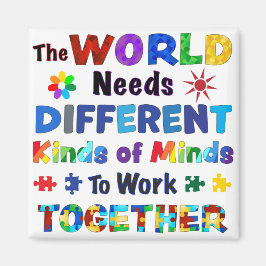 De wereld heeft verschillende soorten gedachten no magneet